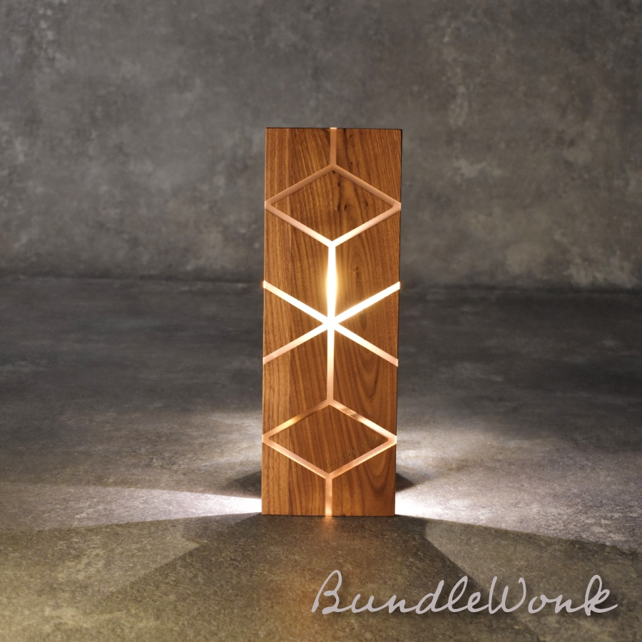 IGT天板 ハーフユニット ウォールナット＆レジン キューブ AMBER