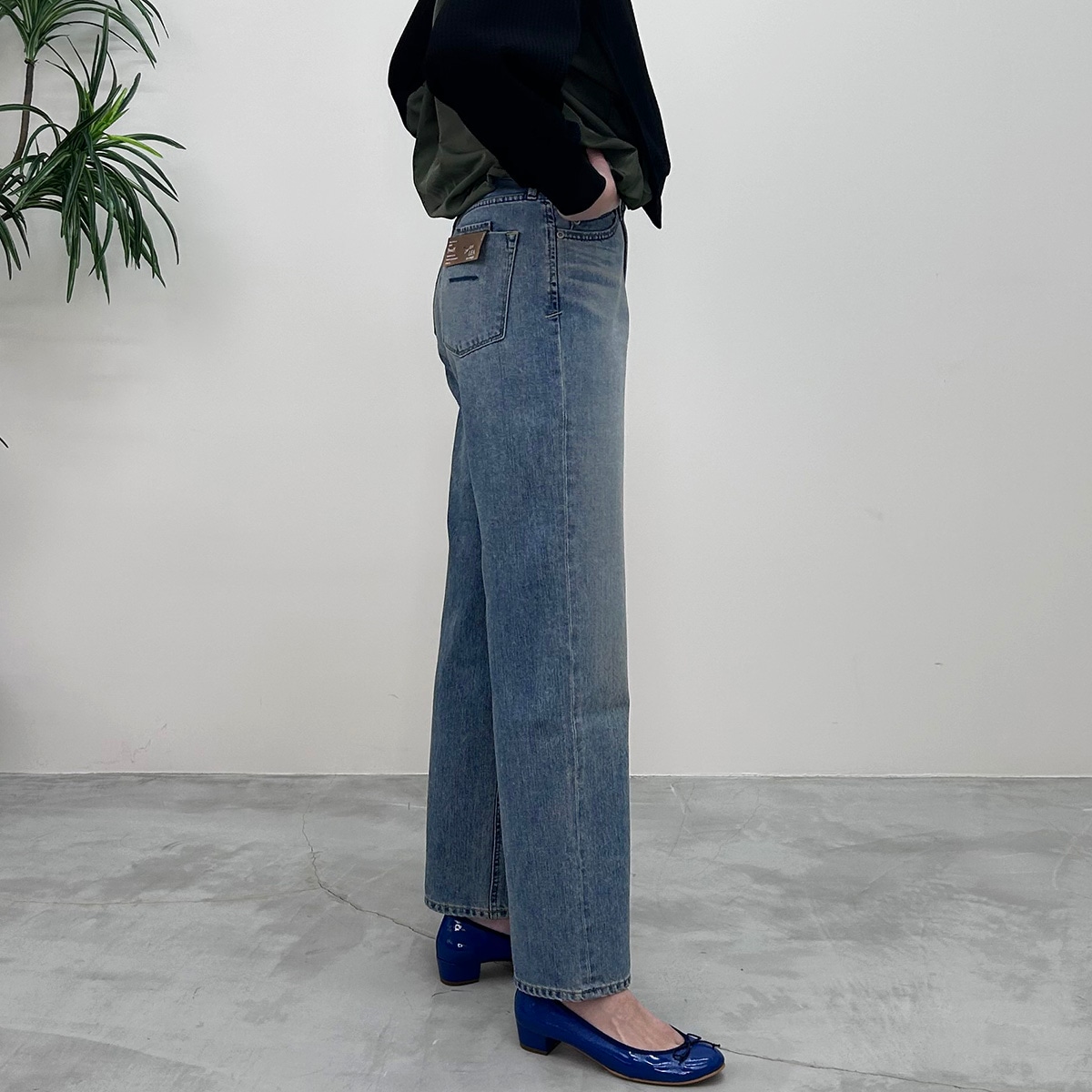 YANUK ヤヌーク】Low Rise Trick Denim ボーイズストレート LEA | ANNE