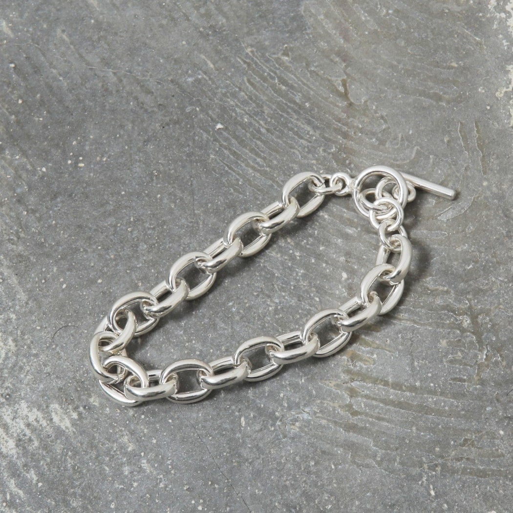 INTERIM インテリム タスコシルバー ミディアム チェーン ブレスレット