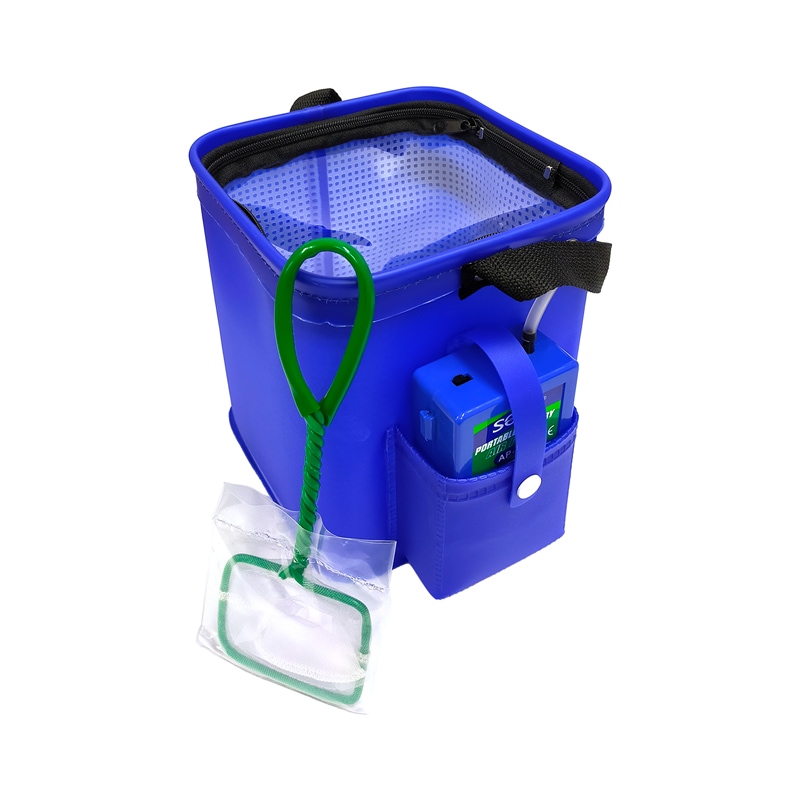 タカ産業 一休みブクセット 203-角 18cm 活かしバケツ エアーポンプ付