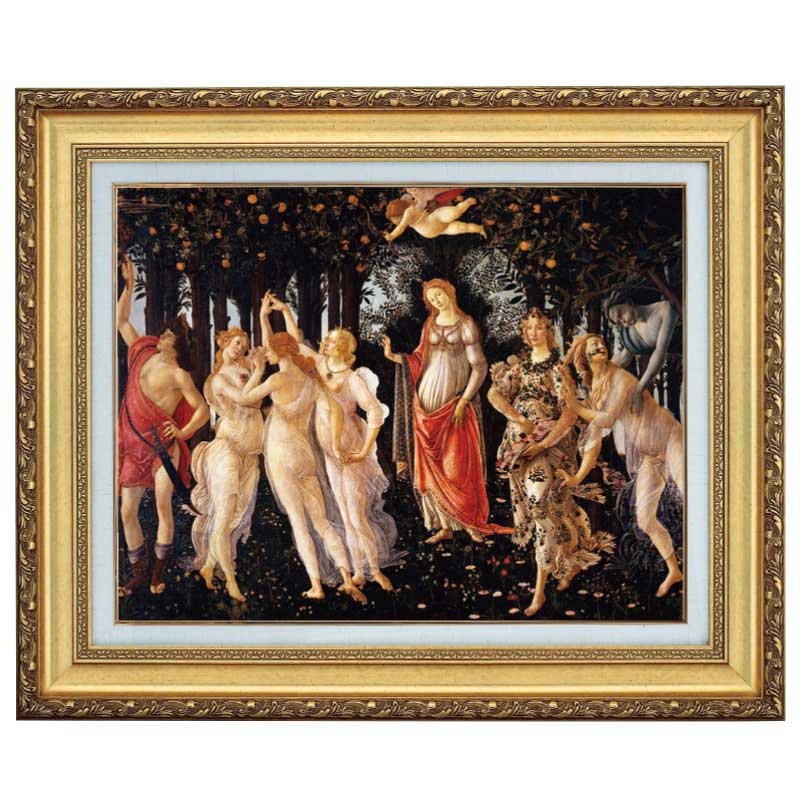 プリマヴェーラ』 ボッティチェリ 10号 立体複製名画 額装付