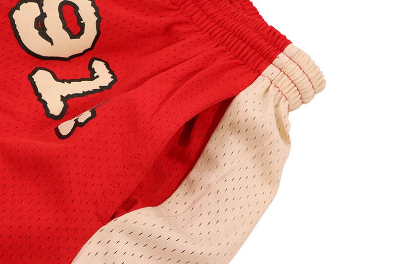 FLOOR 914 RED/CREAM UNIFORM SHORTS | Brand,A-F,FLOOR 914