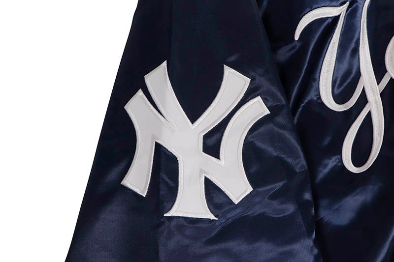 STARTER NEW YORK YANKEES VARSITY SATIN FULL-SNAP JACKET (LS250406
