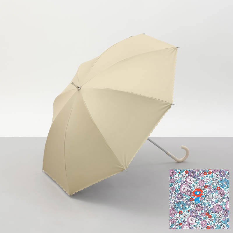 EXPO2025ミャクミャク裏地小花柄プリント 晴雨兼用傘（長傘） 🄫Expo