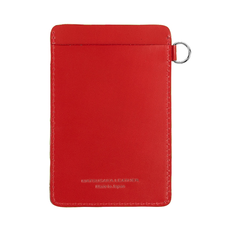 MATSUSAKA LEATHER 切り絵カードケース 松阪レザー レッド MLK011R-Z