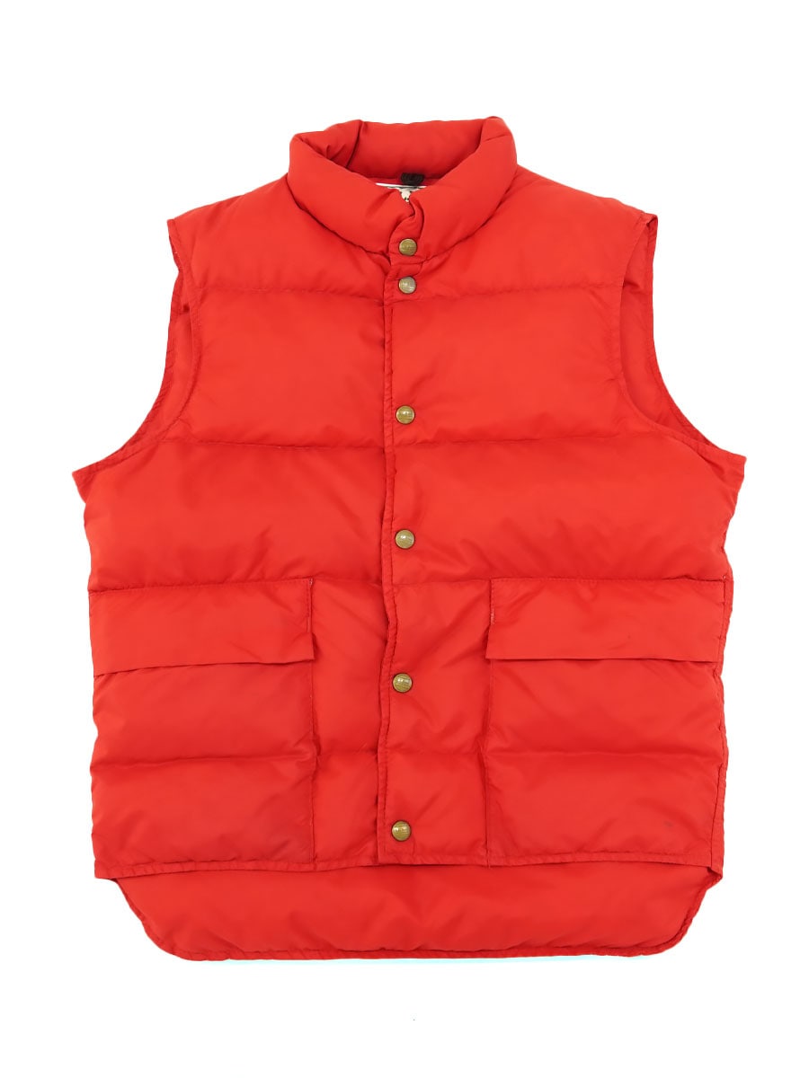 80's～ L.L.BEAN 2ポケ ダウンベスト レッド 実寸(M位) | NEW ITEM
