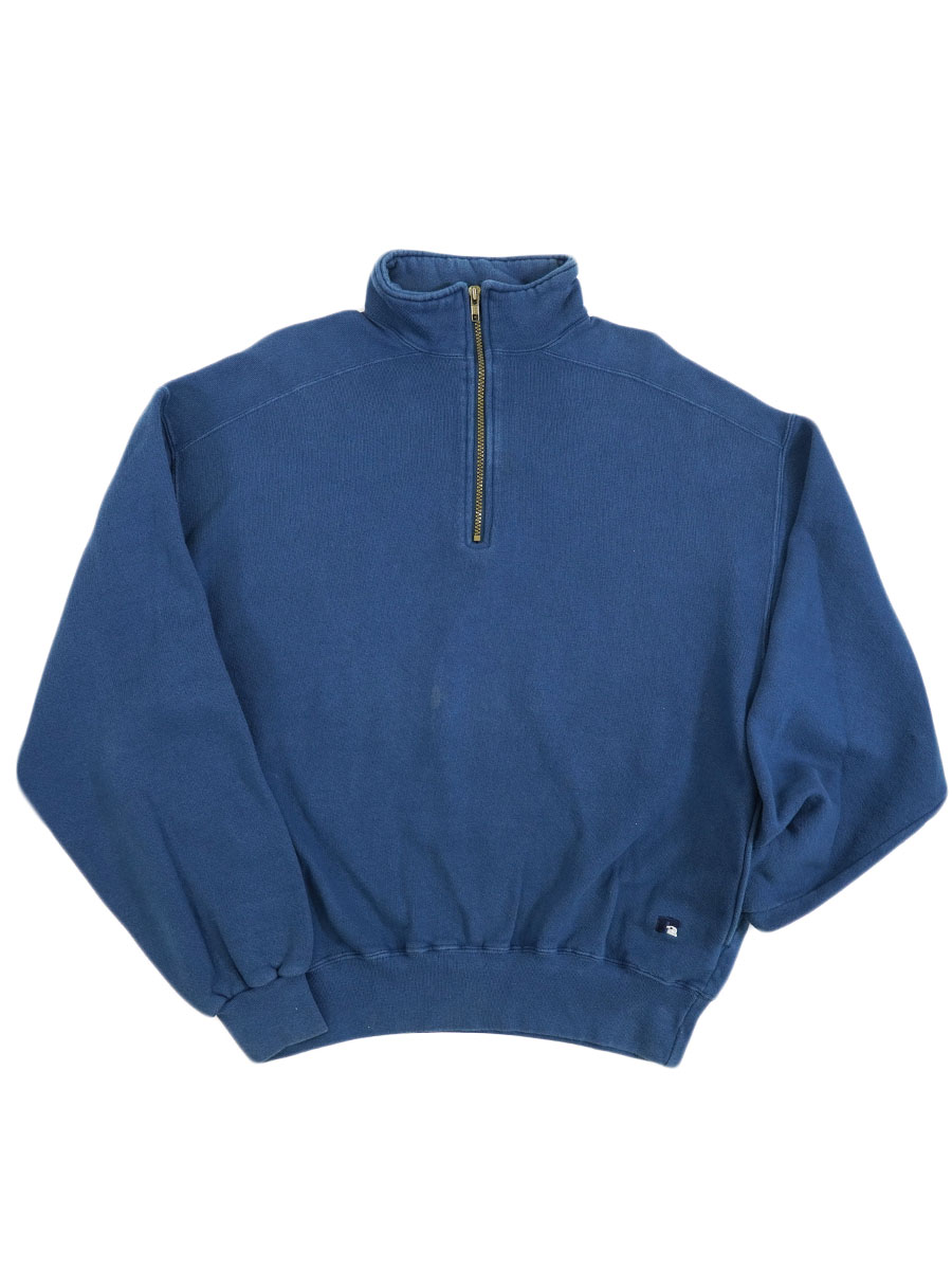 90's RUSSELL ATHLETIC 無地 ポケット付き ハーフジップスウェット