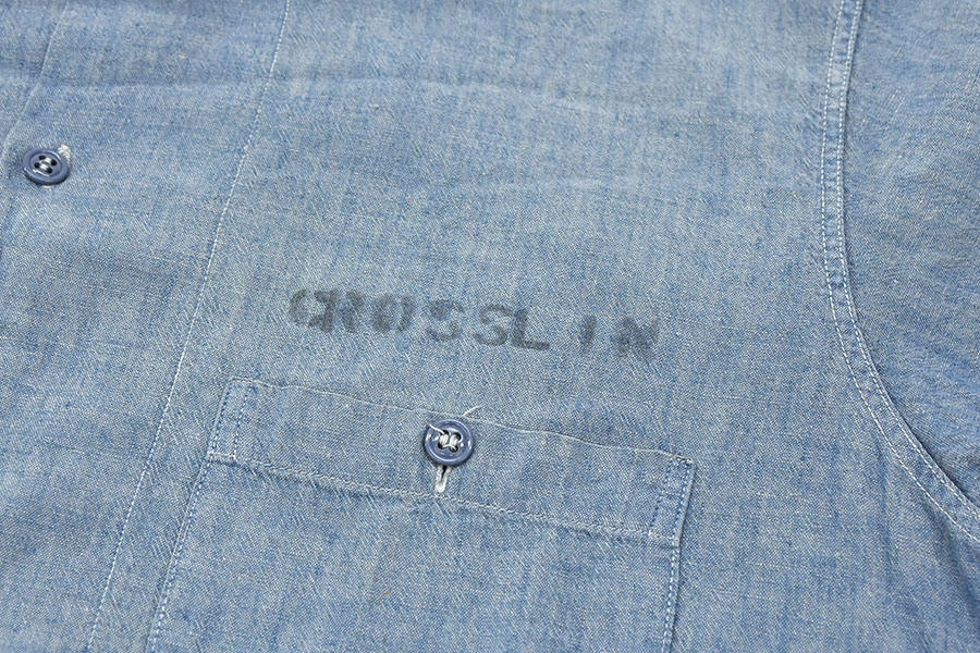 60's U.S.NAVY シャンブレーシャツ ステンシル 表記(M) | SOLD OUT