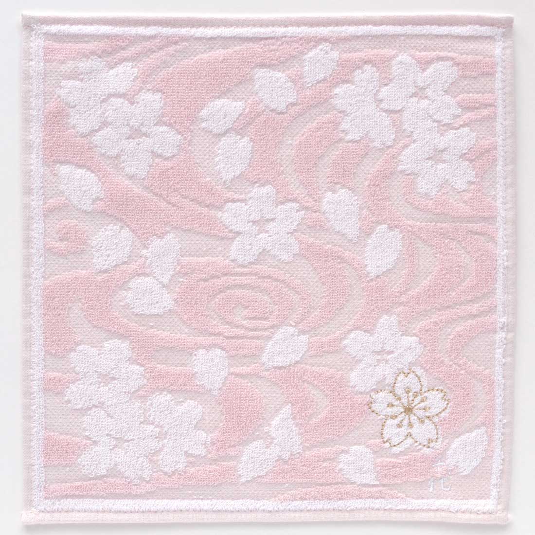 宇野千代 タオルハンカチ 波桜 ベージュ 【宇野千代】 | ブランド,宇野