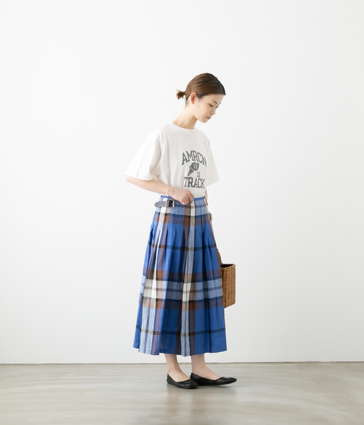 O'NEIL OF DUBLIN オニール・オブ・ダブリン WRAP SKIRT リネンタック