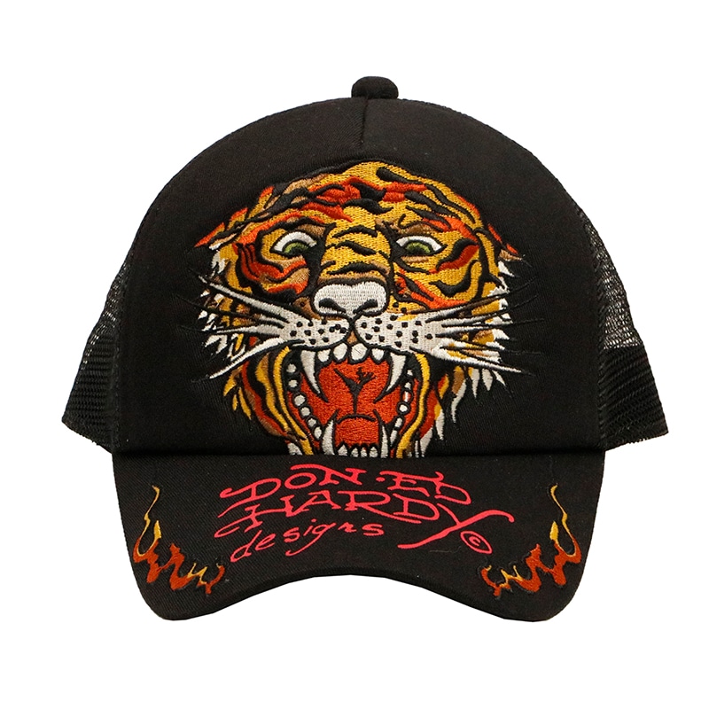 ED HARDY エドハーディー タイガー タトゥー 刺繍 メッシュキャップ