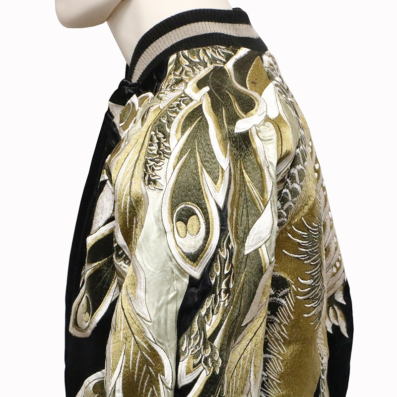 花旅楽団 はなたびがくだん 鳳凰 柄 刺繍 和柄 リバーシブル