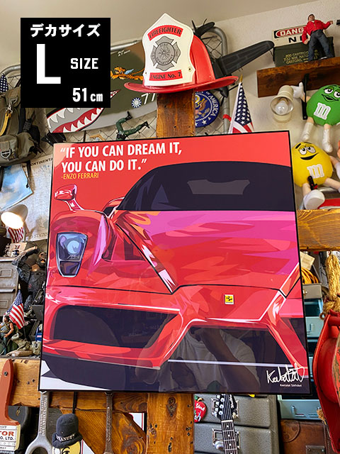 デカサイズ Lサイズ 51cm エンツォ・フェラーリ ポップアートフレーム