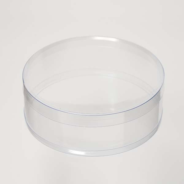 PVC 円筒ケース (透明) φ130×H45mm 20個入 蓋付き ZAP006-20
