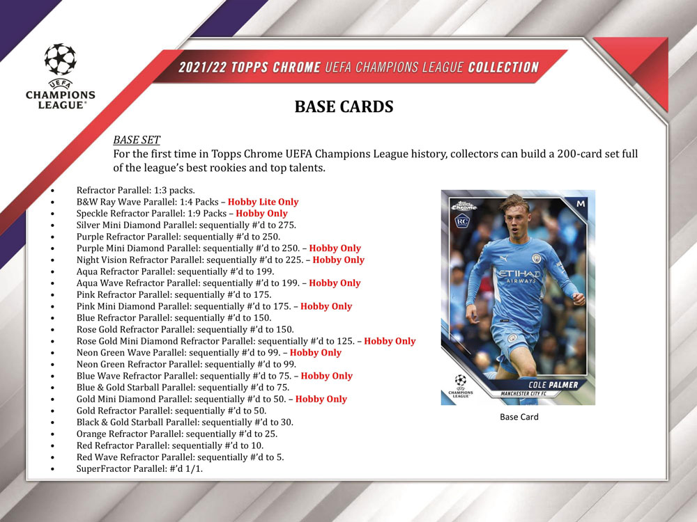 サッカー 2021-22 Topps Chrome UEFA Champions League Soccer Lite 6