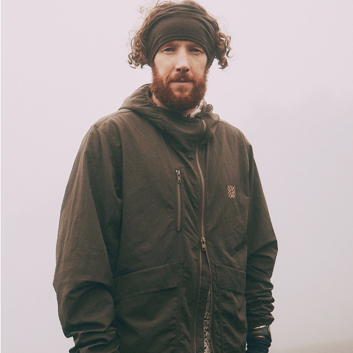 charbon / LIMONTA D/WASHER NYLON ZIP UP PARKA BROWN