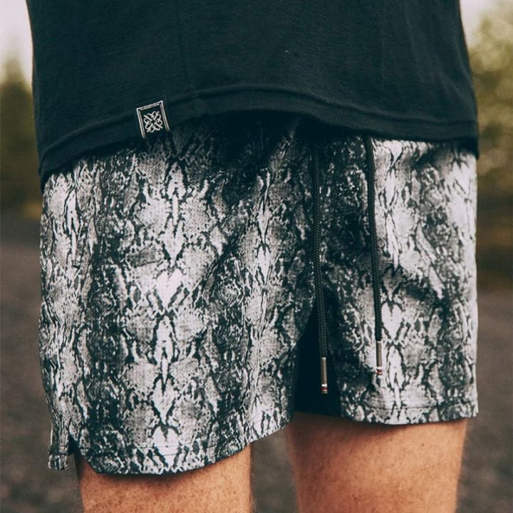 charbon / DAZZLE CAMOUFLAGE 7 POCKETS RACING SHORTS BLACK (UNISEX)