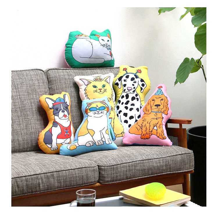 ダイカットクッション エンジョイ C&D クラブ クッション ドッグ