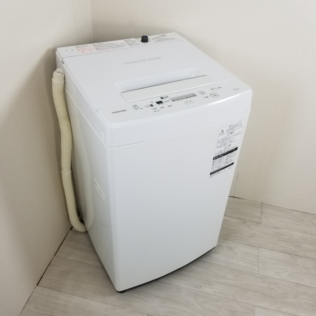 中古 高年式 全自動洗濯機 東芝 4.5kg 東芝 ピュアホワイト 2018年