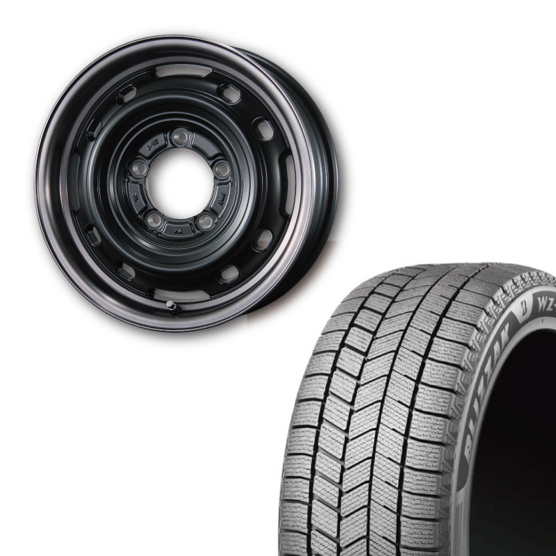 ジムニー用スタッドレス　ブリヂストン 175/80R16 アルミホイール付 175/80R16 選べるスタッドレスセット <br> UNIONRIM TX 16×5.5J +20