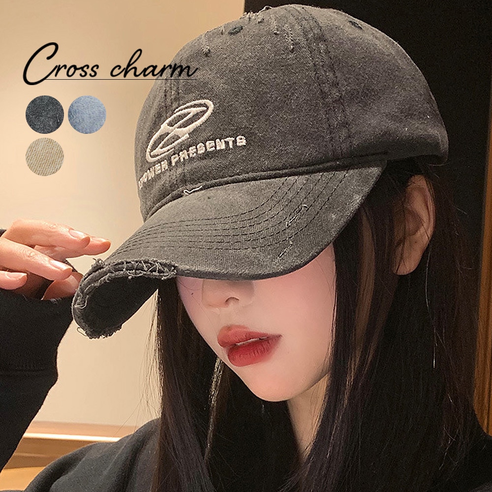 Cross charm official store | ダメージ 刺繍 ロゴ ベースボール