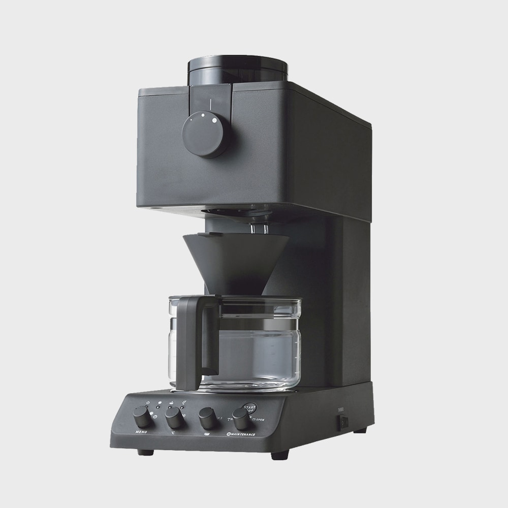 ツインバード 全自動 コーヒーマシン コーヒーメーカー ミル付 3cup 黒