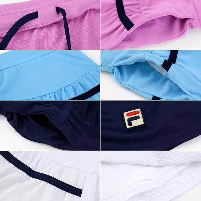 FILA テニス ジャガードフーデイとシャツ、スカートの3点セットアップ