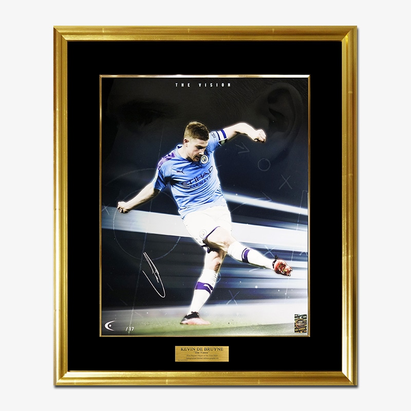 世界限定17枚] デ・ブライネ直筆サイン入りグラフィックアート 