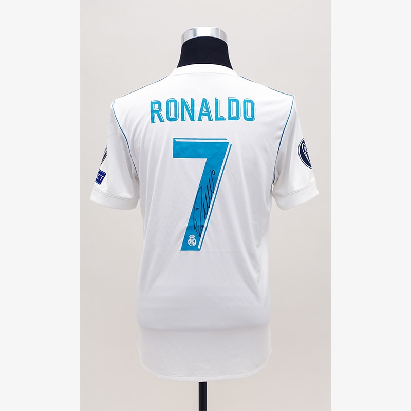 ロナウド直筆サイン入りレアルマドリード17/18ホームユニフォーム