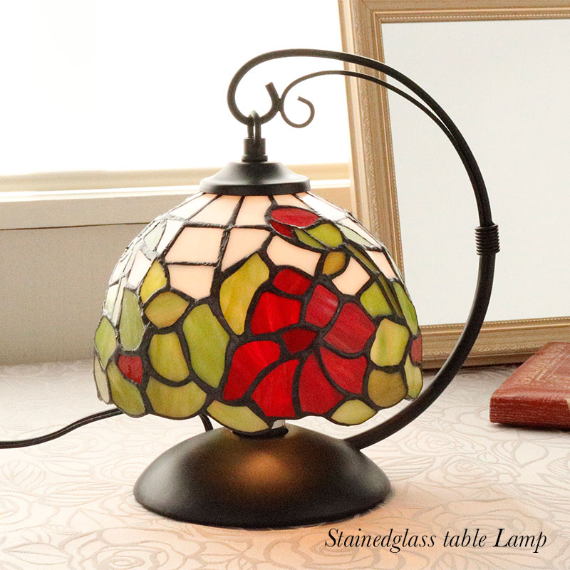 ステンドグラス 吊り下げ テーブルランプ アンティーク調