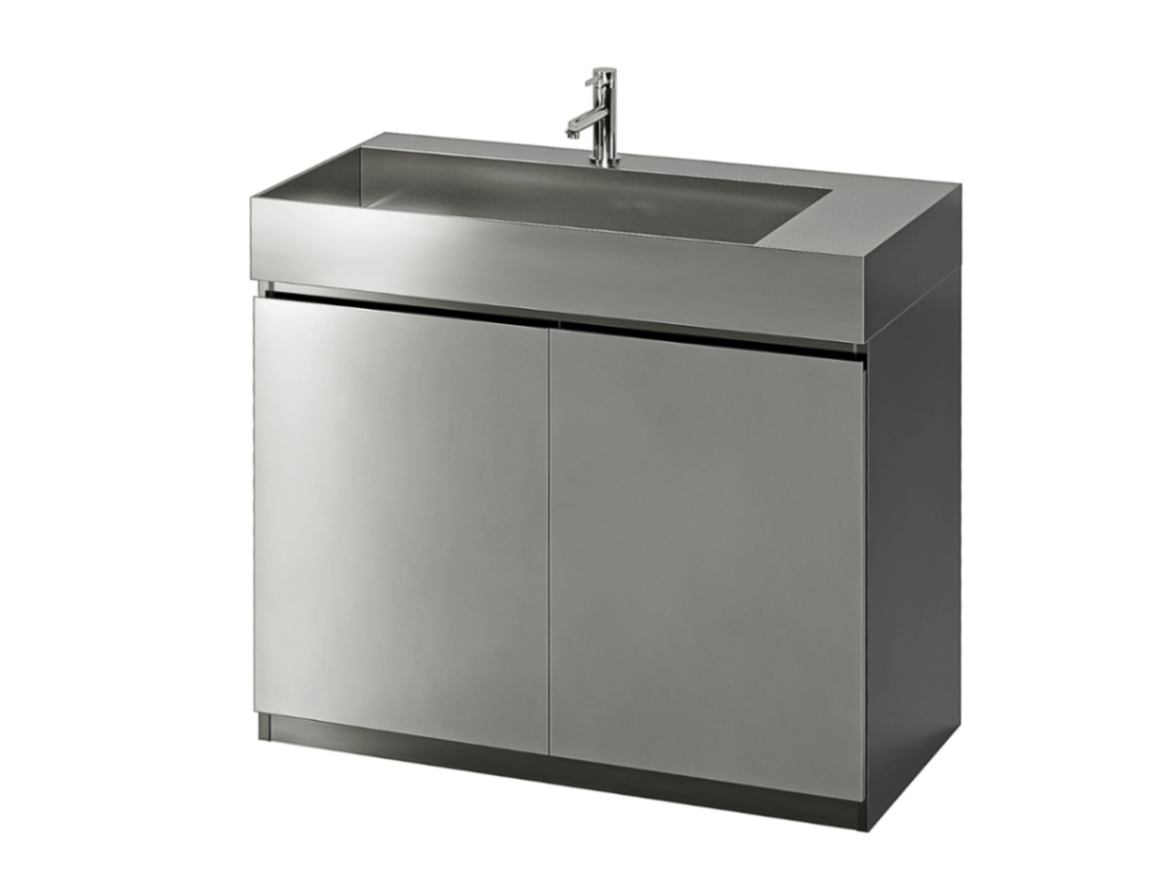 洗面台スタンディングタイプW900×D450×H800（ステンレスボウル+木製