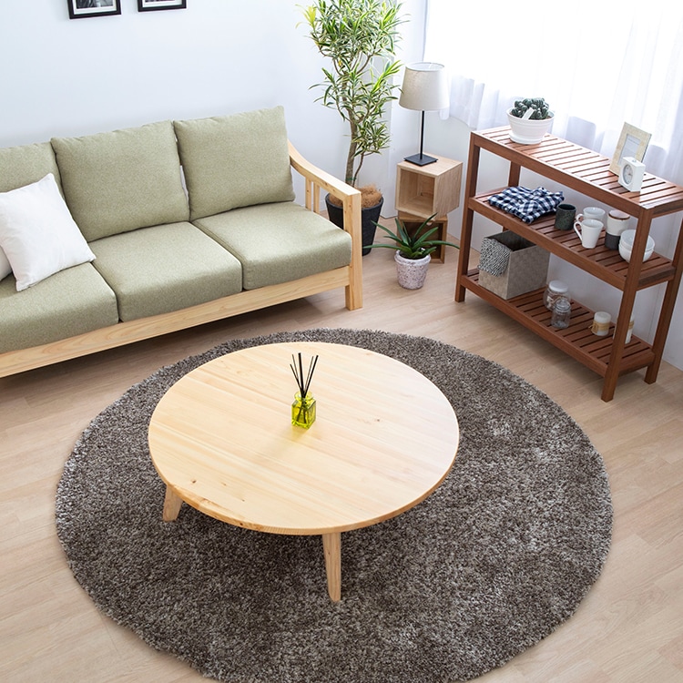 ローテーブル 丸テーブル ひのき 天然木 MY 100 円形 CT｜家具の通販