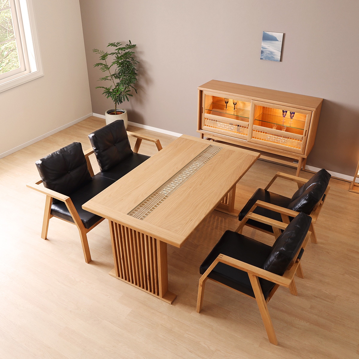 幅150］ 優雅 OAK ｜ ダイニングテーブル