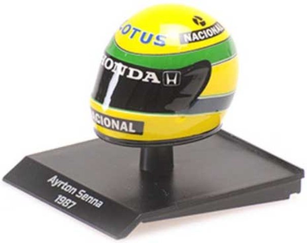新品 540388712 ミニチャンプス 1/10 ヘルメット アイルトン・セナ