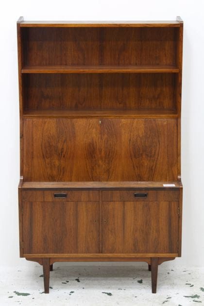 レンタル：北欧 ヴィンテージ ローズウッド ブックシェルフビューロー