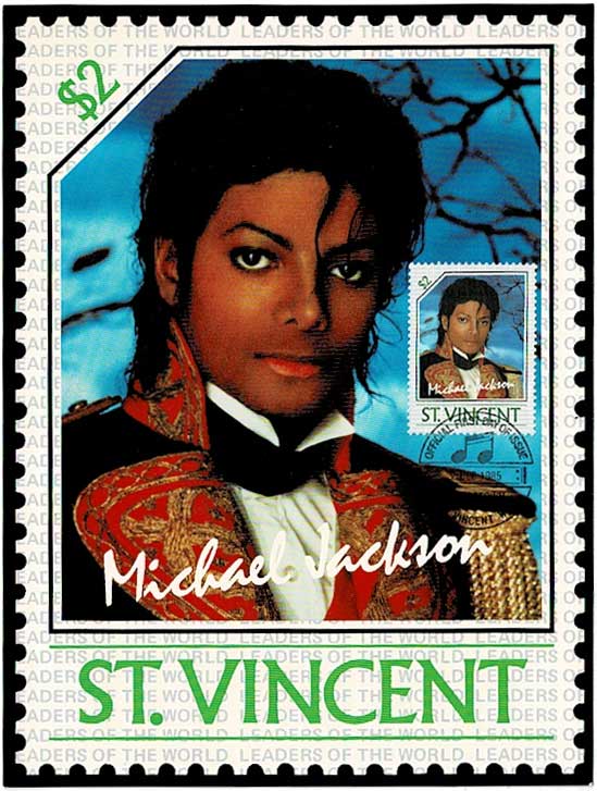 マイケル・ジャクソン 初日印切手付きポストカード8種セット