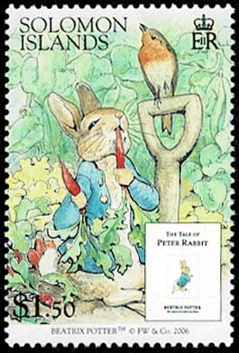 ピーターラビット等ベアトリクス・ポター作品切手 6種セット ソロモン