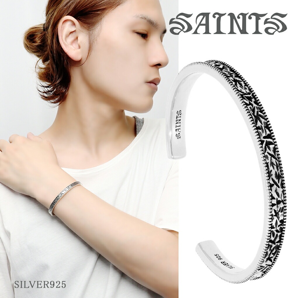 SAINTS セインツ ランダム ハンマー マルチ フェイス シルバーバングル