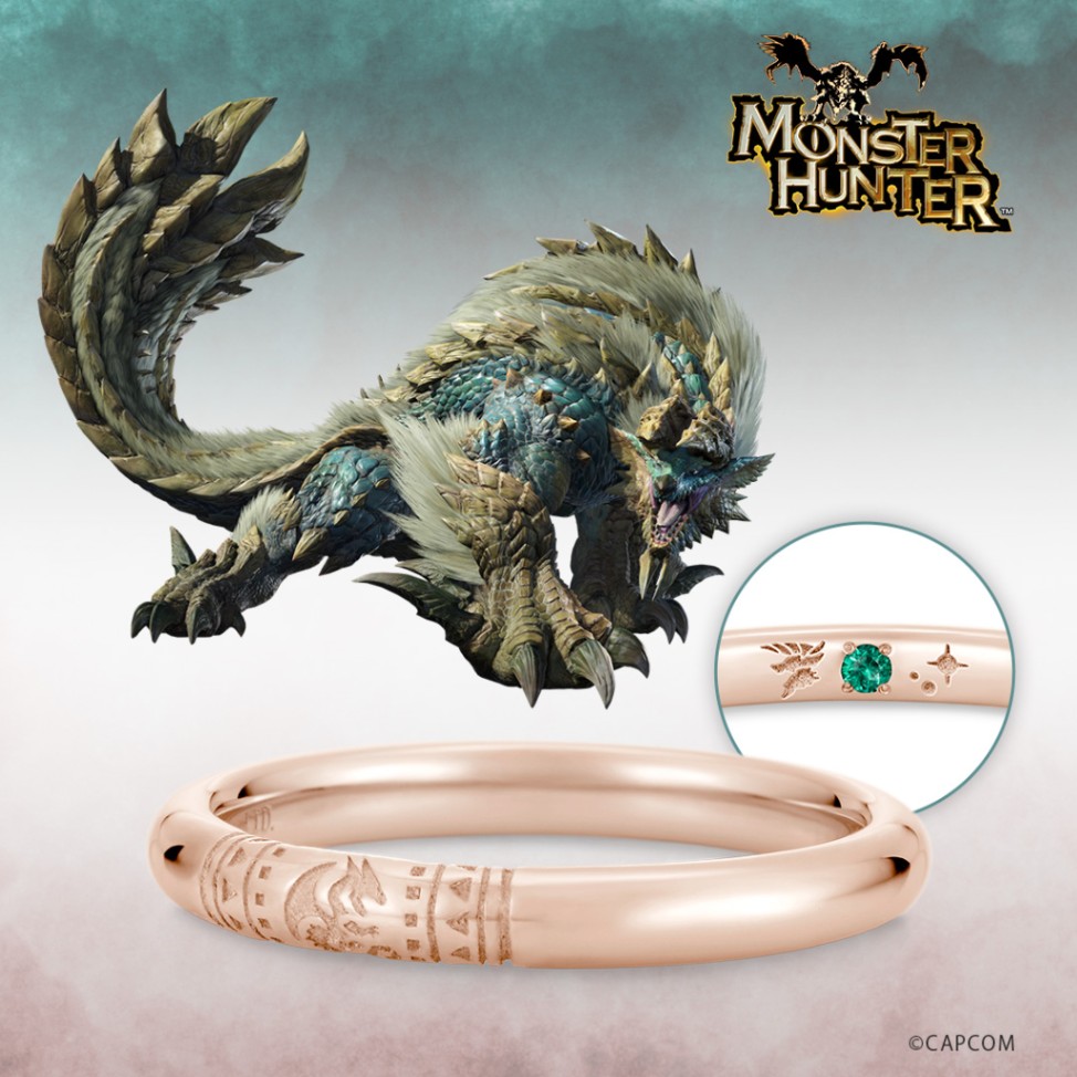 モンスターハンター】 ハンターの指輪 ジンオウガ K18ピンクゴールド