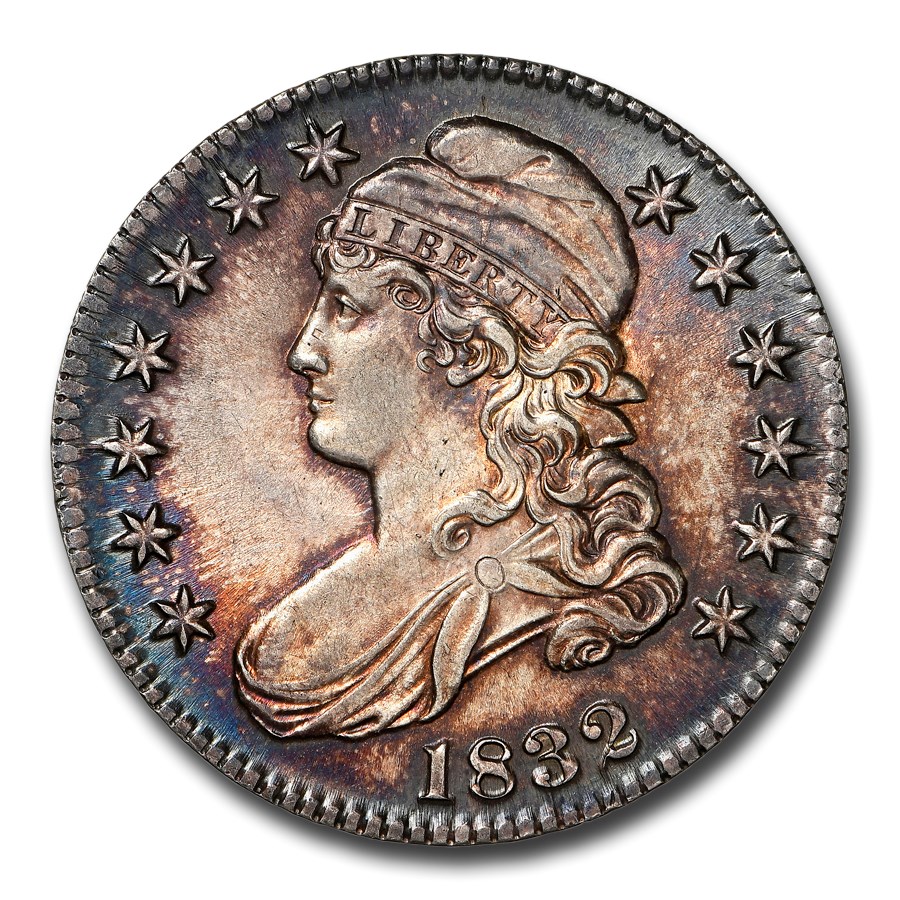 1832年 キャップド バスト ハーフ ダラー 銀貨 50セント シルバー