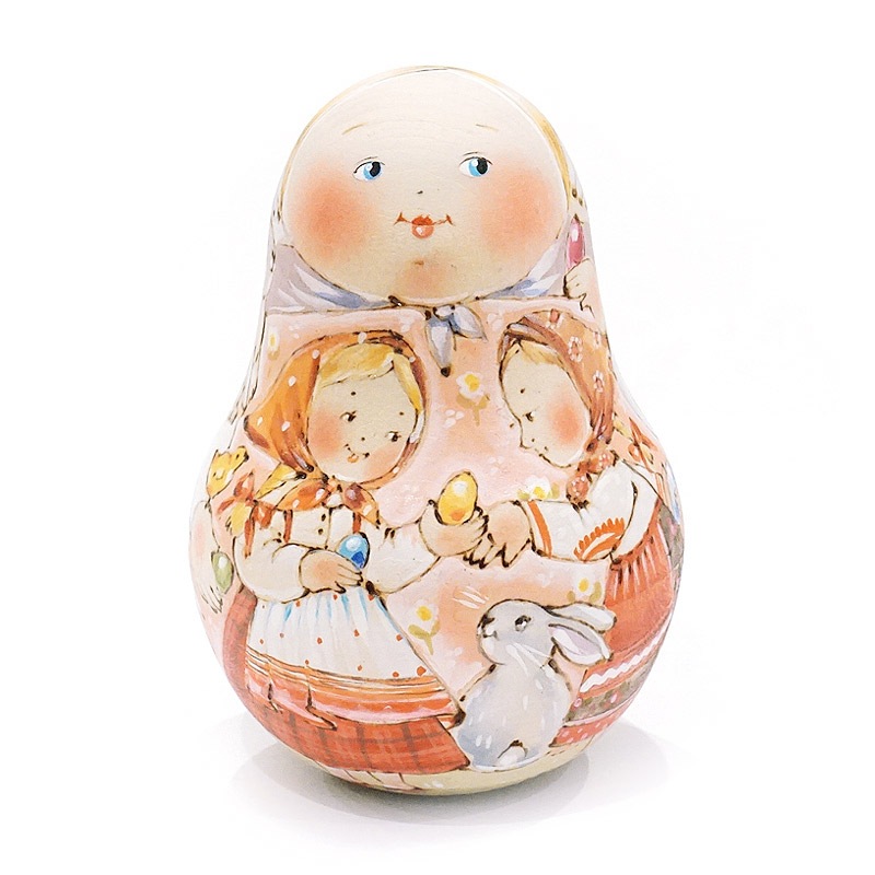 ロシア イリーナ・ヴァトルーシュキナ作 起き上がりこぼし（女の子