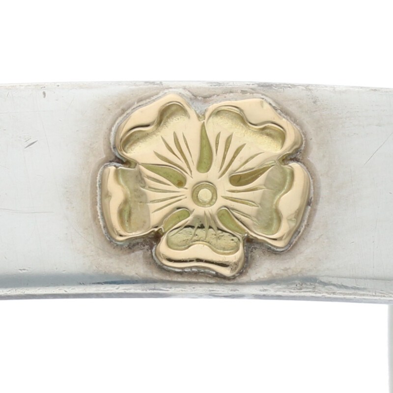 ローズ付き平打ちブレス L 【取扱：原宿シルバー店】 | すべての商品