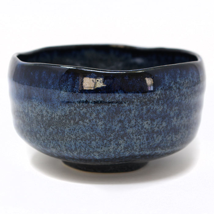 茶道具 抹茶茶碗 美濃焼 藍釉（M-1415）