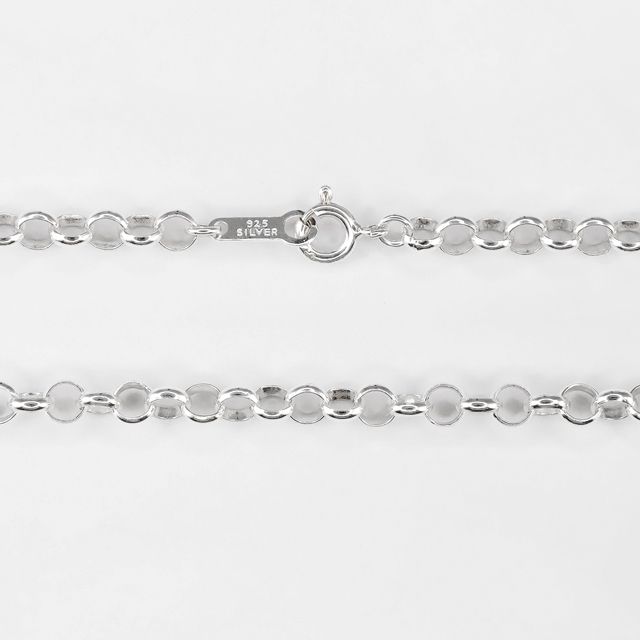 001RL090 SV925製甲丸チェーン 線径0.90mm太さ4.0mm - 卸シルバー