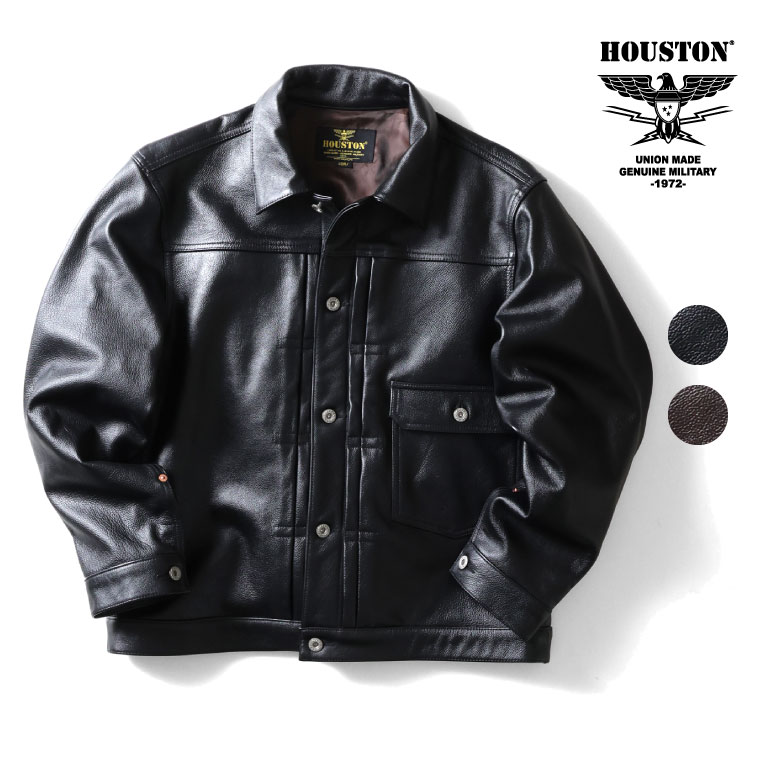 HOUSTON / ヒューストン 8215 COW LEATHER TRACK JACKET / カウレザー
