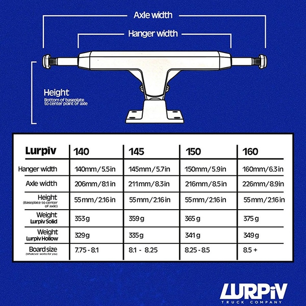 LURPIV】HOLLOW POLISHED ラーピヴ トラック TRUCK スケートボード