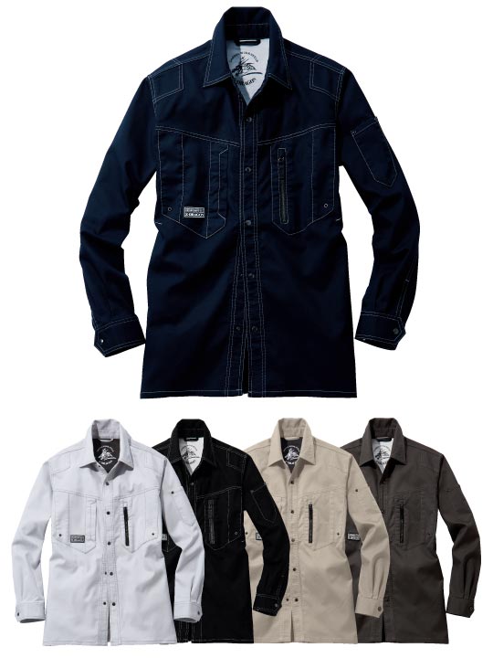 Z-DRAGON】 75704 ストレッチ長袖シャツ[通年]※SLIM FIT※通販ページ