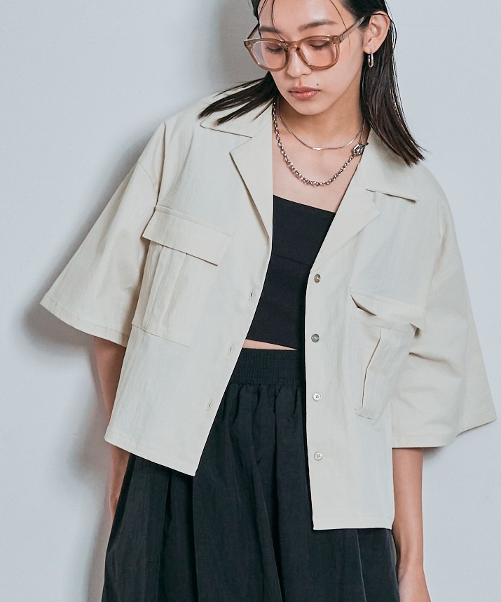 ダブルポケットハーフシャツジャケット 全4色 2サイズ 【SALE