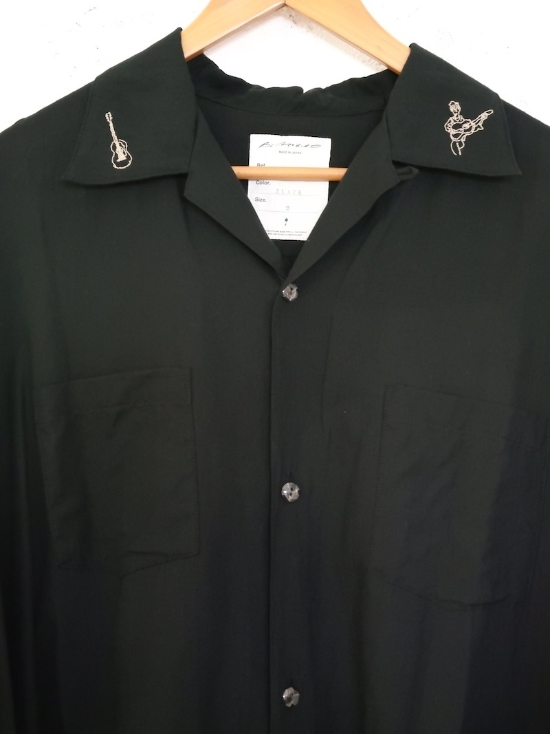BLACKBIRD (ブラックバード) / open collar shirt (black) 26SS | 商品