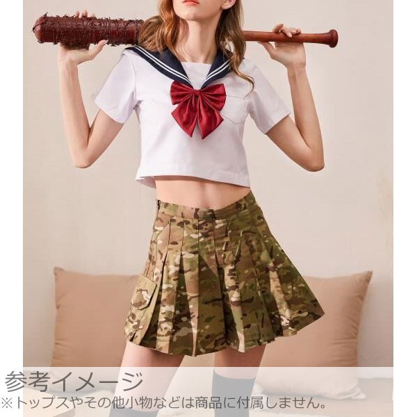 TANGO 迷彩パターン プリーツスカート ミニスカート タイガー
